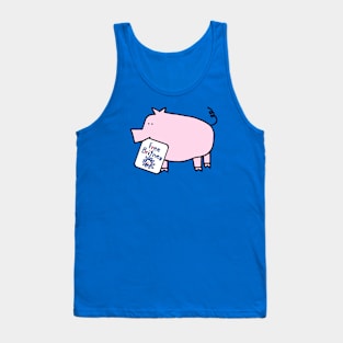 Cute Pig with Free Britney Sign Tank Top